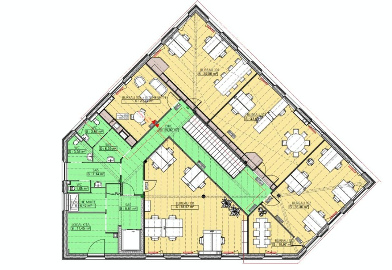 Bureau Rennes 250m² Location bureau Rennes Ille-et-Vilaine OLBUR2530334 1